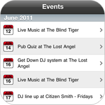 Include all of your businesses events inside of your application. Keep customers informed on the go.